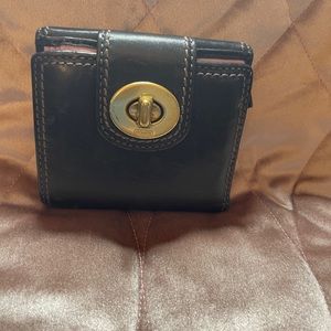 Black leather Coach Wallet